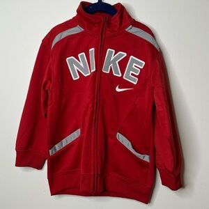 Nike kids red lightweight zip up jacket